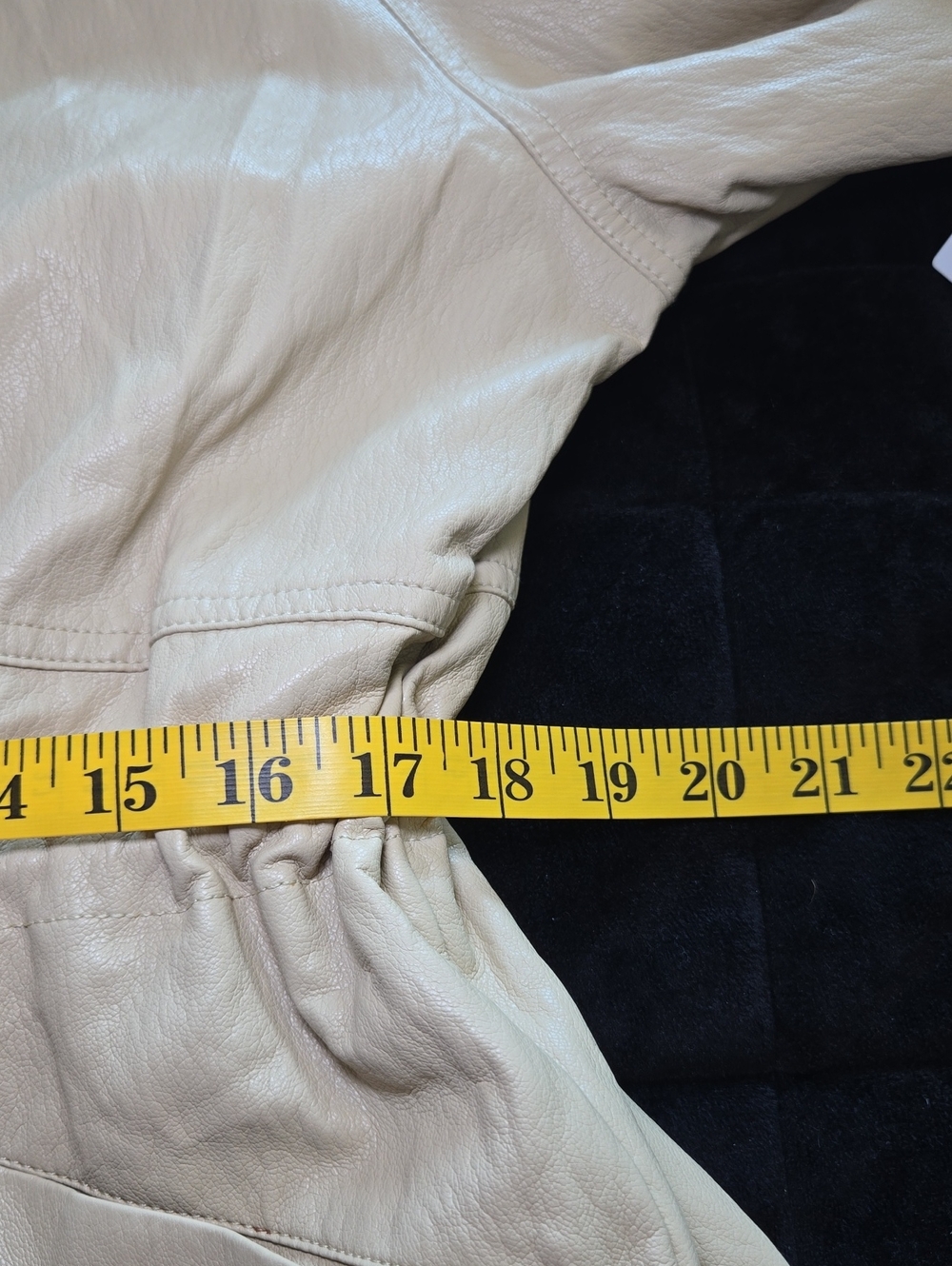 Avec Les Filles Funnel Neck Faux-Ever Leather Anorak Jacket Ochre Womens M NWT - Picture 15 of 16